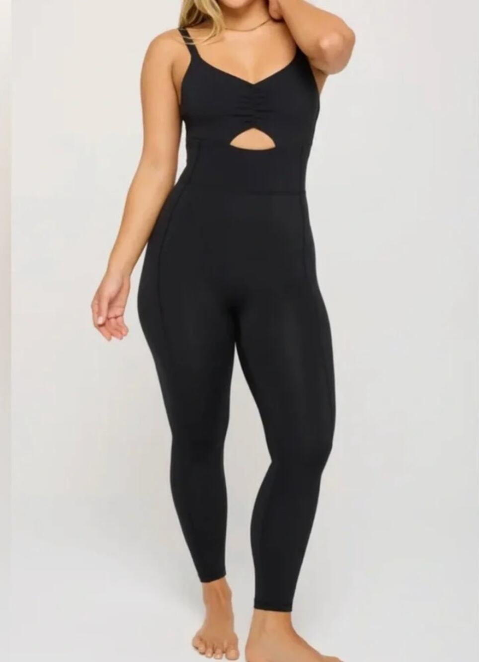 Spiritual Gangster Olivia Black 7/8 Bodysuit Jumpsuit Yoga Activewear, Size S
